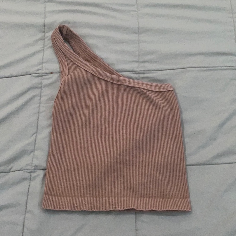 Lila seamless one shoulder tank top